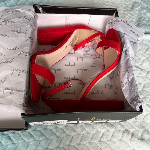 Lulus Taylor Red Suede Ankle Strap Heels - Picture 2 of 4